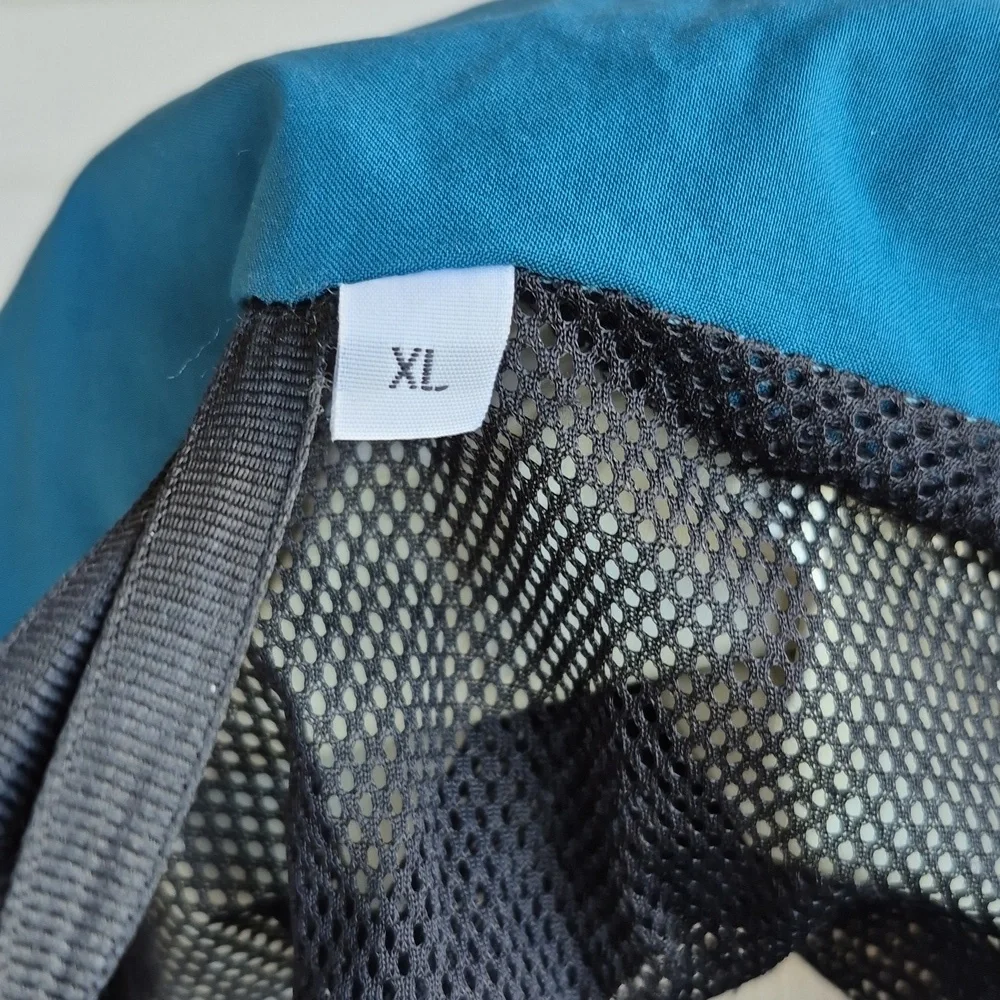 THE NORTH FACE Stowaway III Teal Goretex Poly Nylon Shell Mens XL Zip Jacket VTG